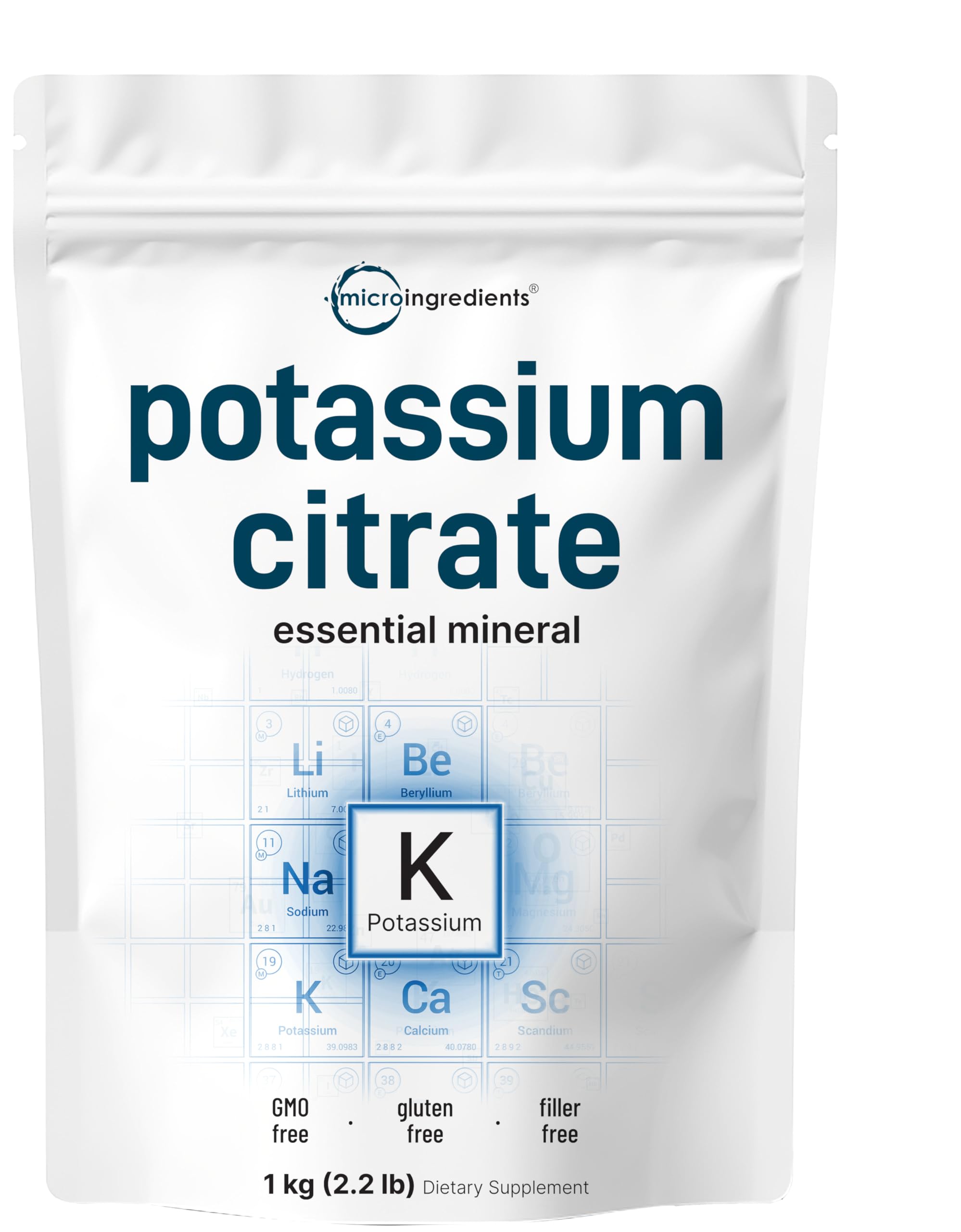 Micro Ingredients potassium citrate powder 1kg packaging for daily hydration