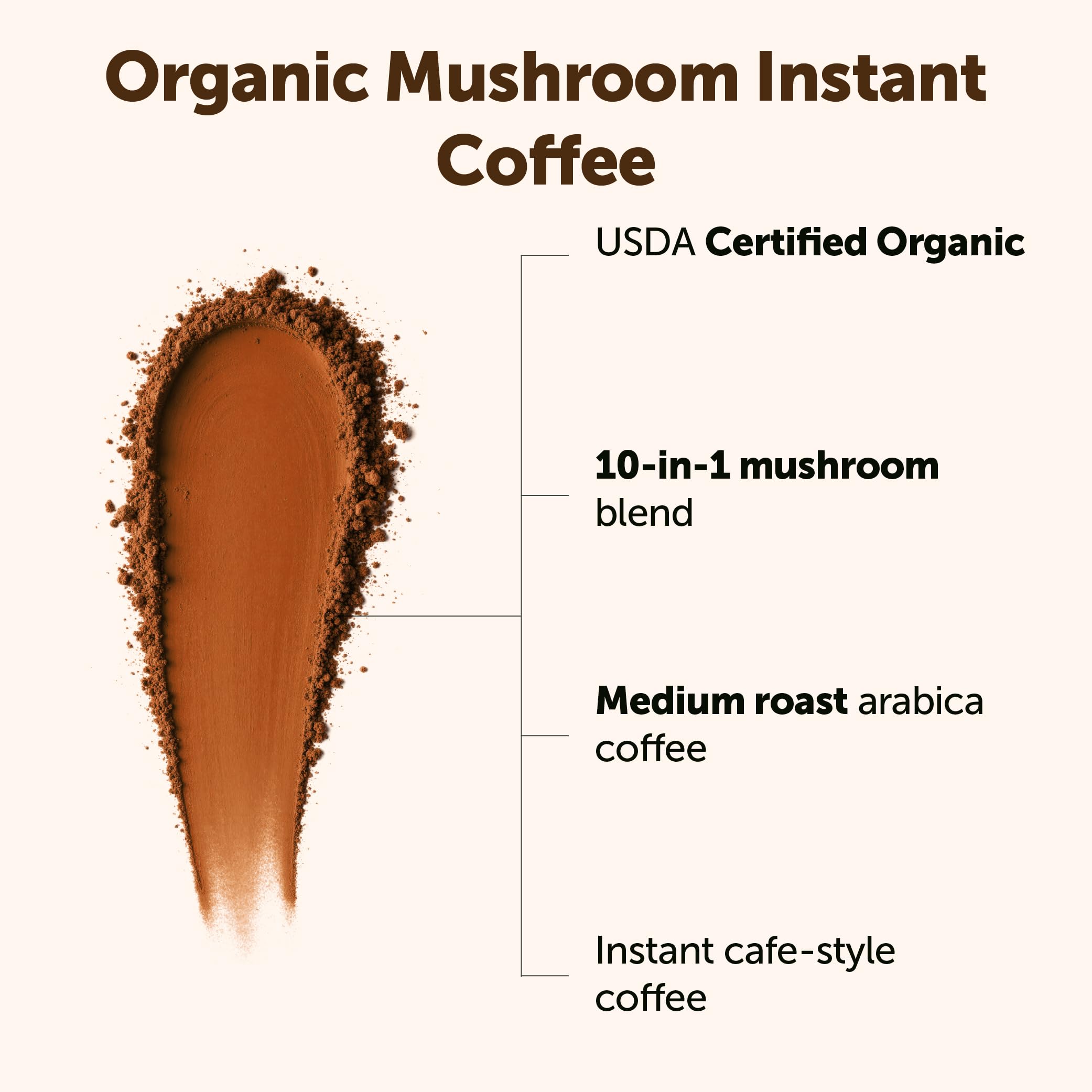 Micro Ingredients mushroom coffee being poured with steam in a mug.