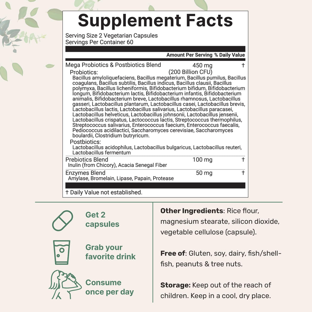 Micro Ingredients Probiotics label close-up highlighting 40 strains.