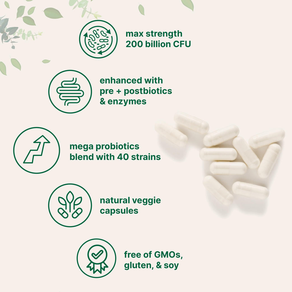 Micro Ingredients Probiotics capsules close-up for daily use.