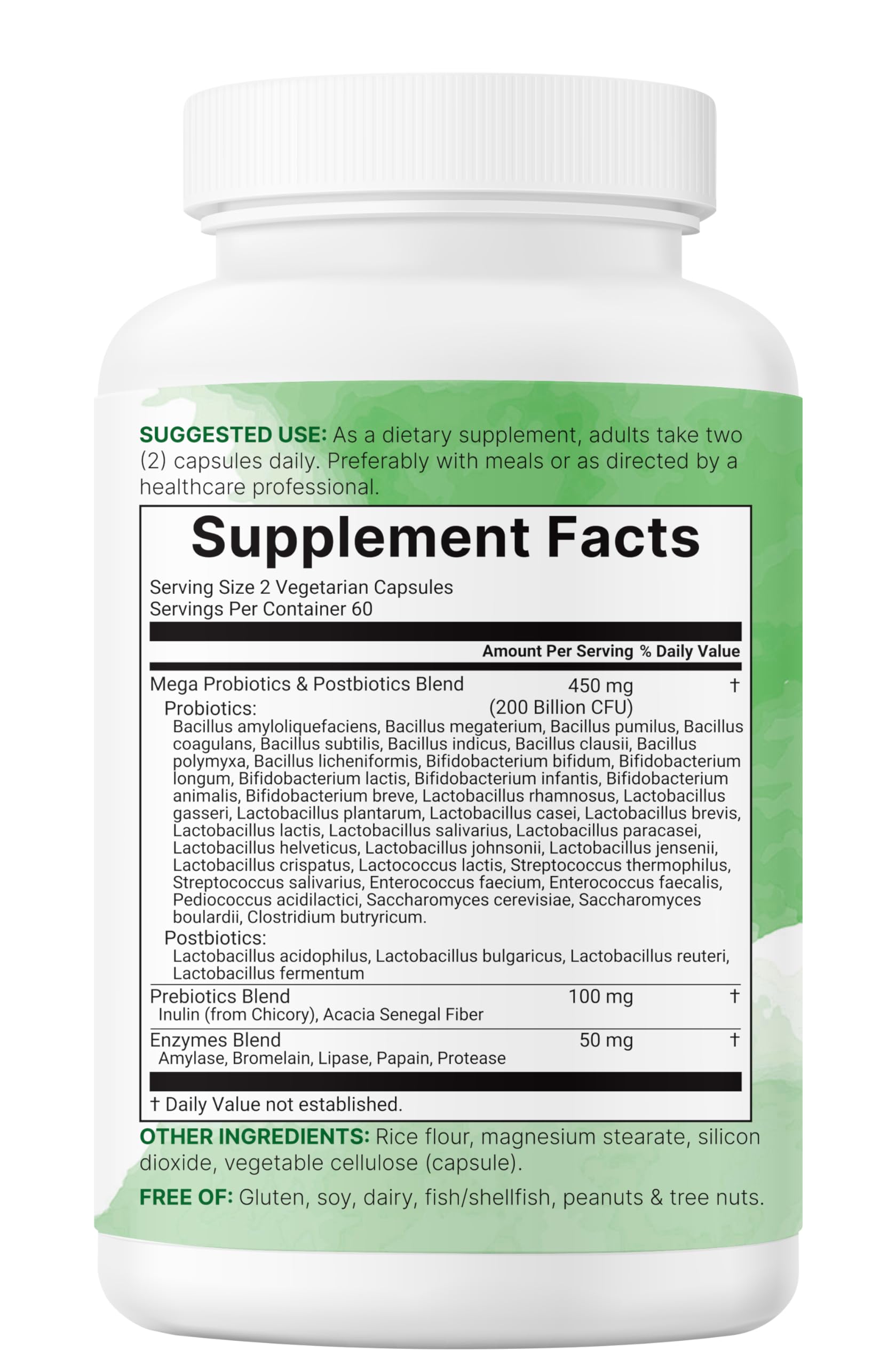 Micro Ingredients Probiotics third-party testing badge on packaging.