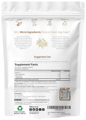 Micro Ingredients psyllium husk capsules array highlighting 500-ct supply