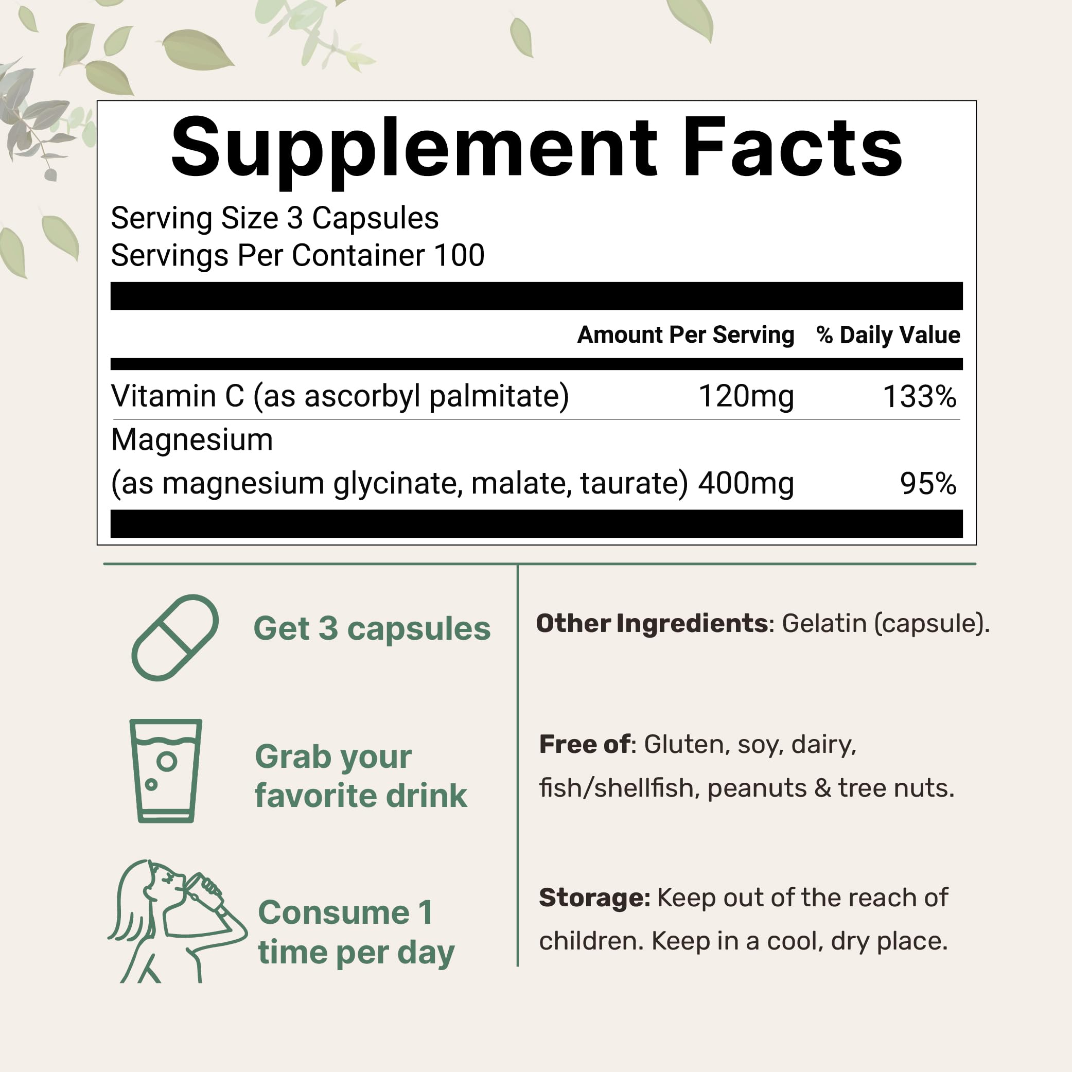 Close-up of Micro Ingredients Magnesium Complex capsules showing chelated minerals for absorption