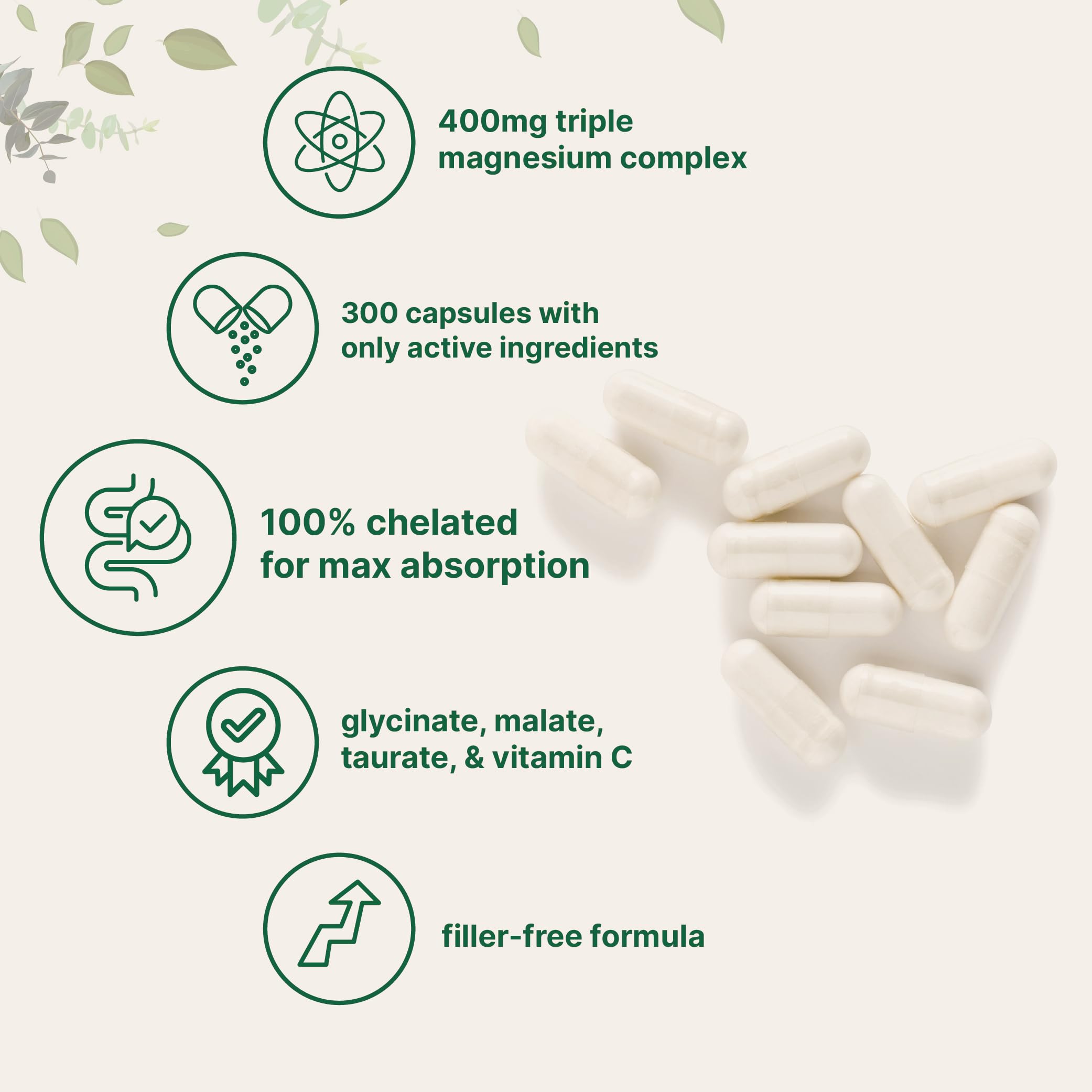 Label of Micro Ingredients Magnesium Complex highlighting added vitamin C