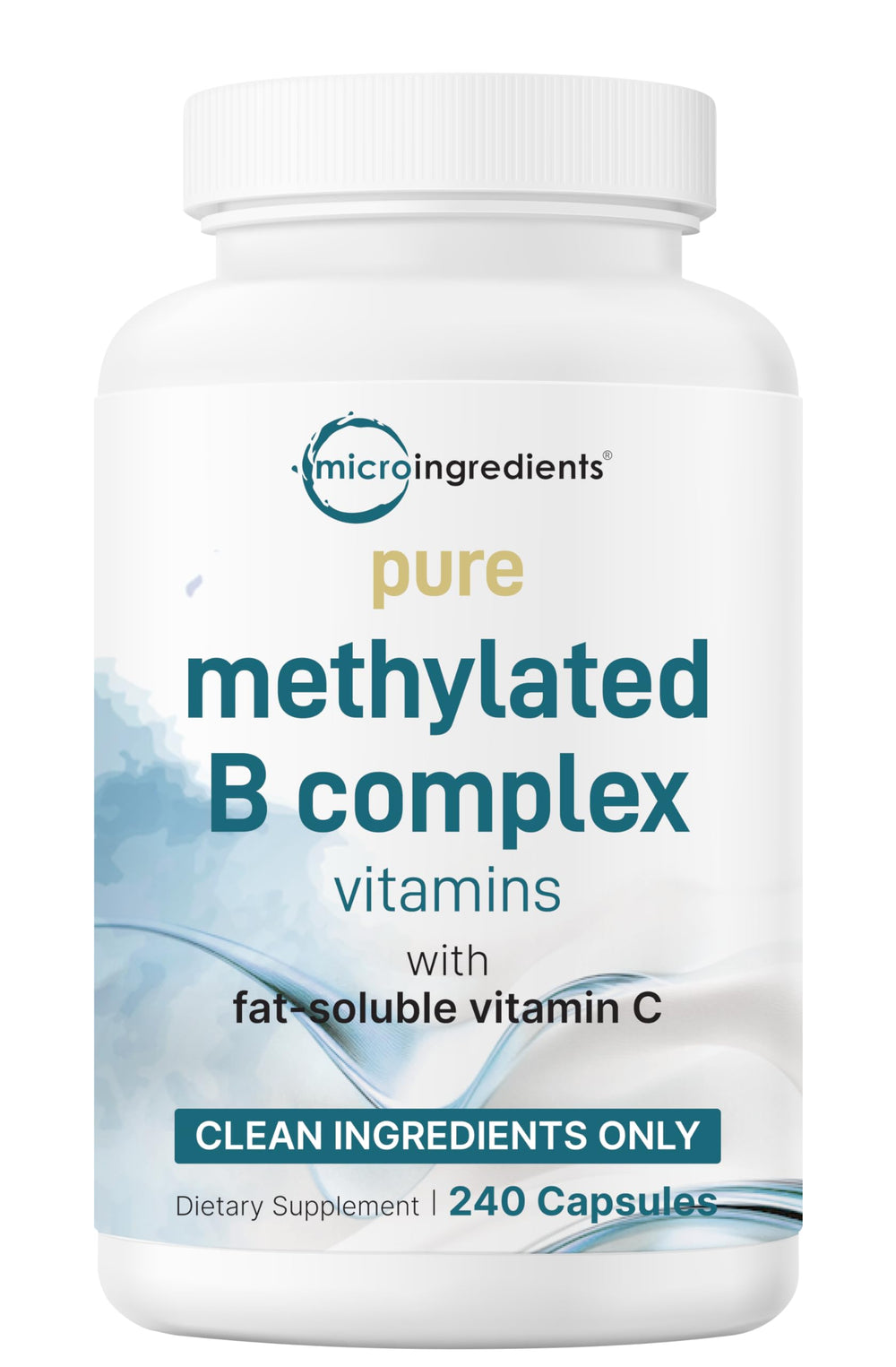 Micro Ingredients Pure Methylated B Complex bottle front for everyday wellness.