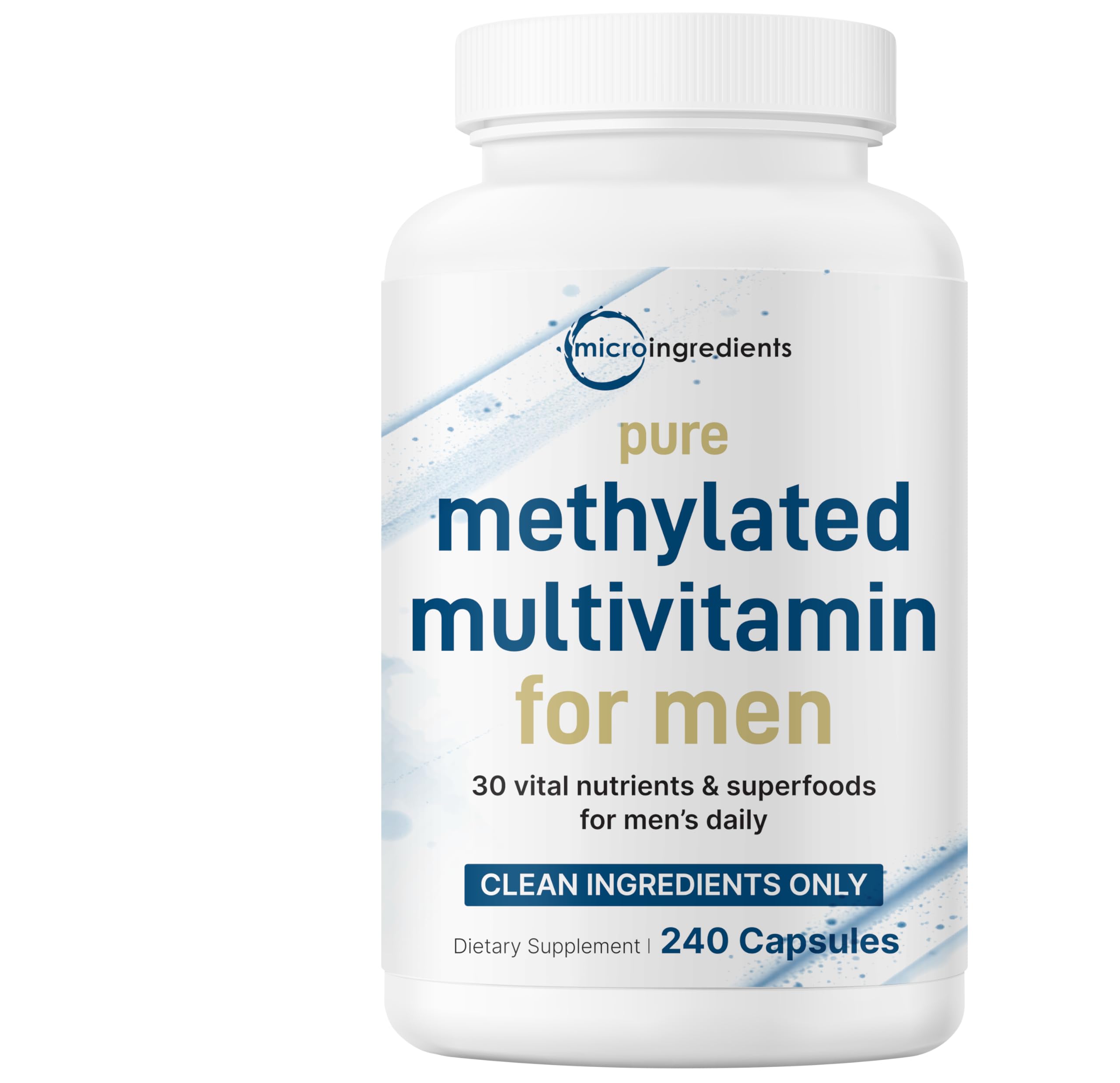 Micro Ingredients Pure Methylated Multivitamin for Men bottle hero supports daily wellness
