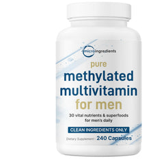 Micro Ingredients Pure Methylated Multivitamin for Men bottle hero supports daily wellness