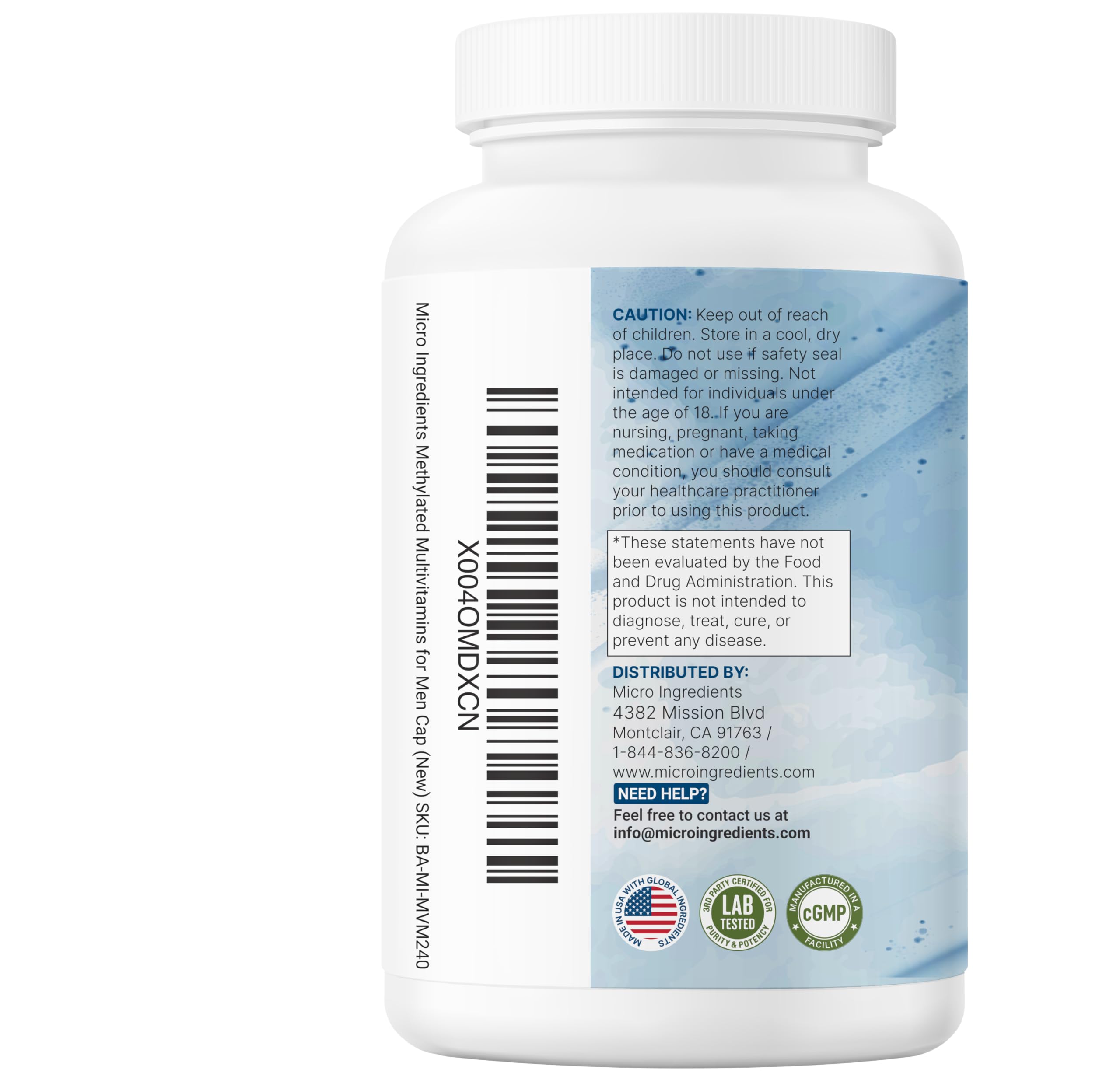 Micro Ingredients Pure Methylated Multivitamin for Men daily routine imagery