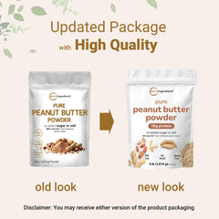 Micro Ingredients Pure PB powder in a bowl, fluffy texture ideal for smoothies and yogurts.