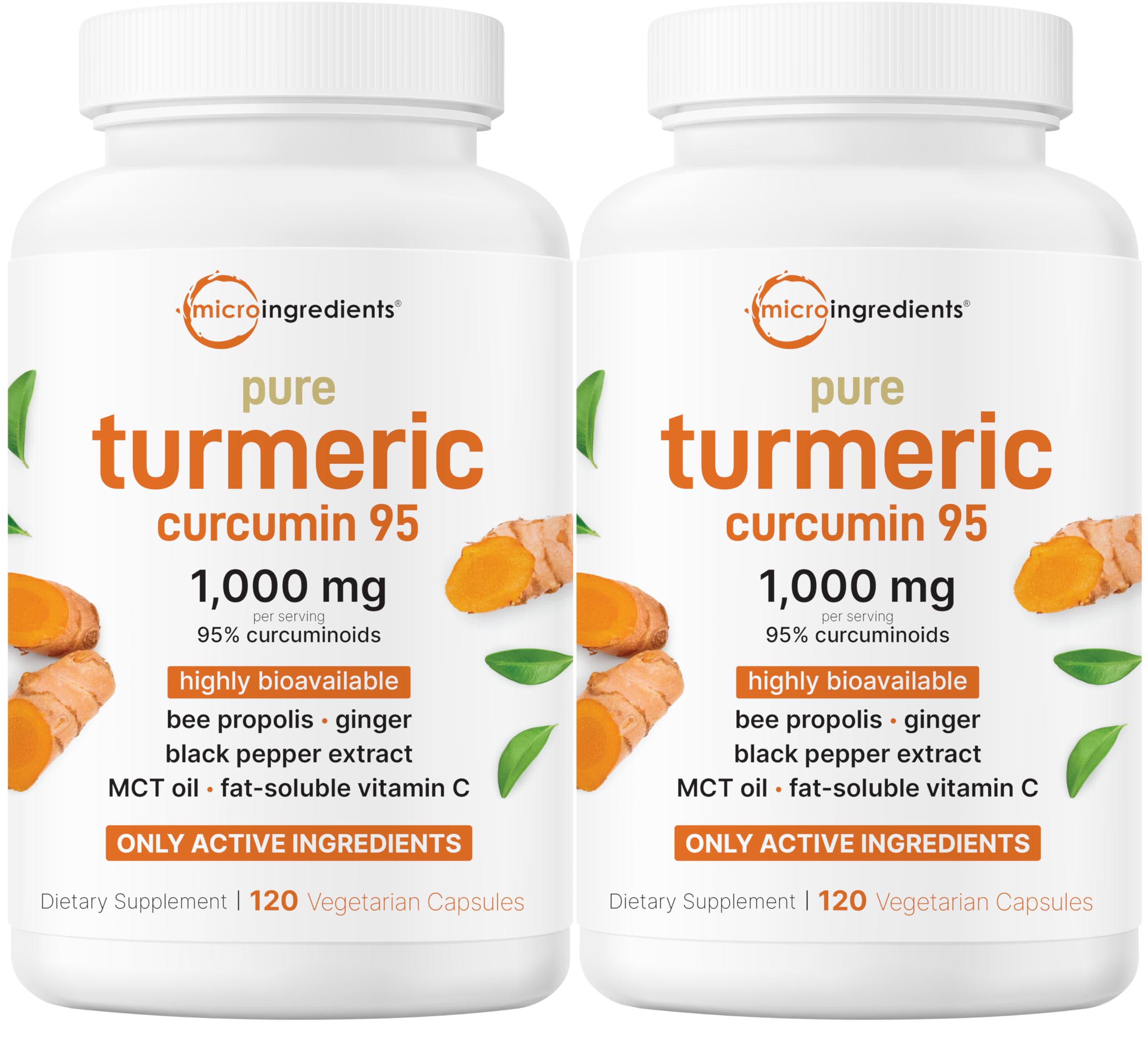Micro Ingredients Pure Turmeric Curcumin bottle showing 1,000 mg potency for joint support