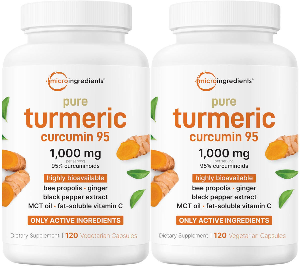 Micro Ingredients Pure Turmeric Curcumin bottle showing 1,000 mg potency for joint support