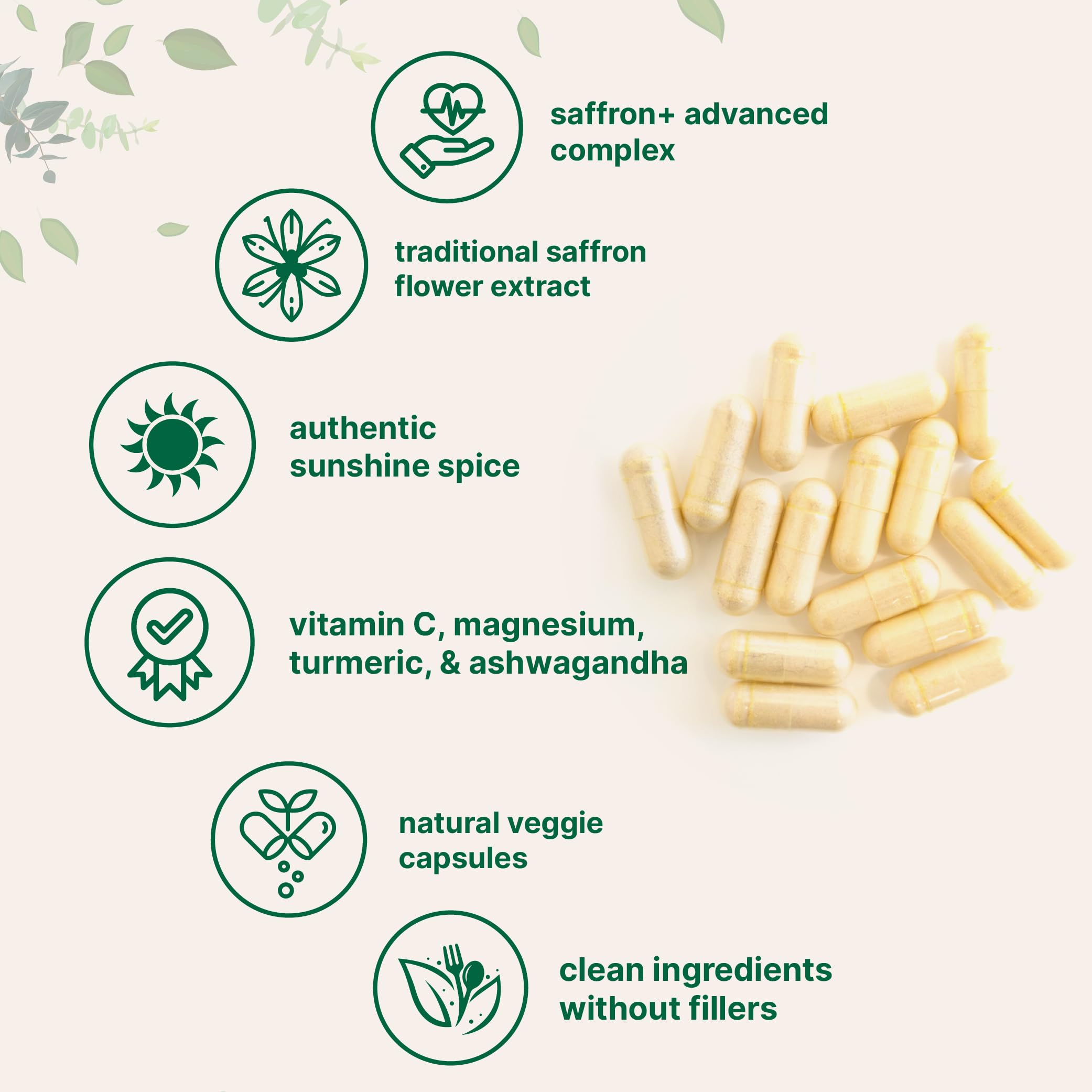 Turmeric extract helps color and aroma in Micro Ingredients Saffron+ formula.