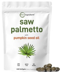 Micro Ingredients Saw Palmetto bottle front for daily male wellness support.