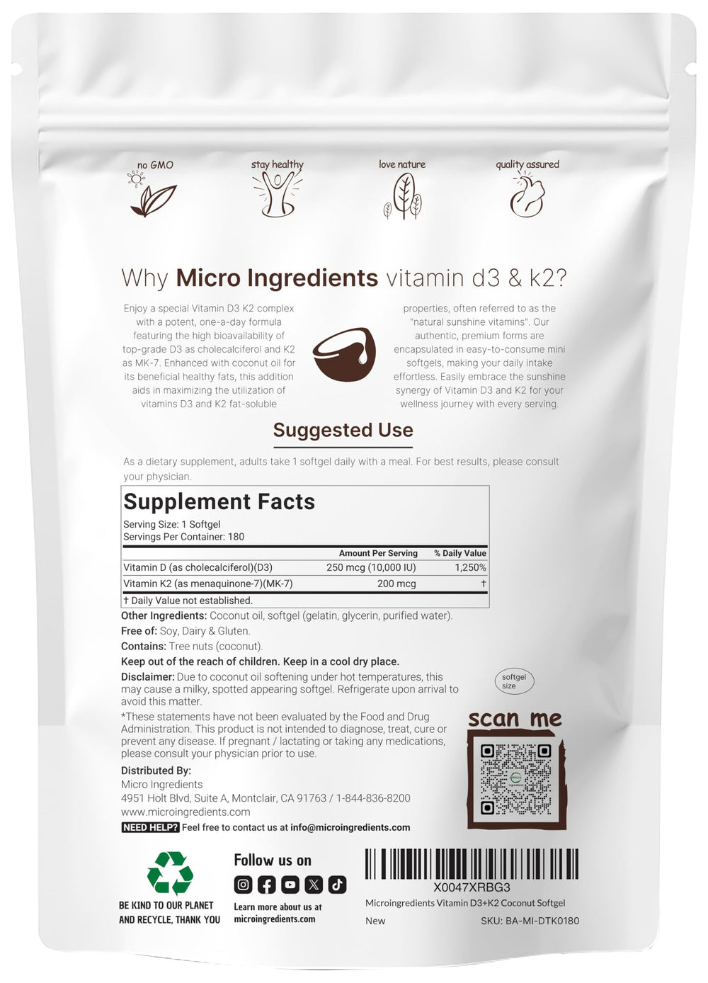 Micro Ingredients softgels with coconut oil for improved absorption.