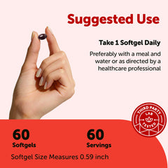Packaging photo showing the Softgels outside the box for easy daily use.
