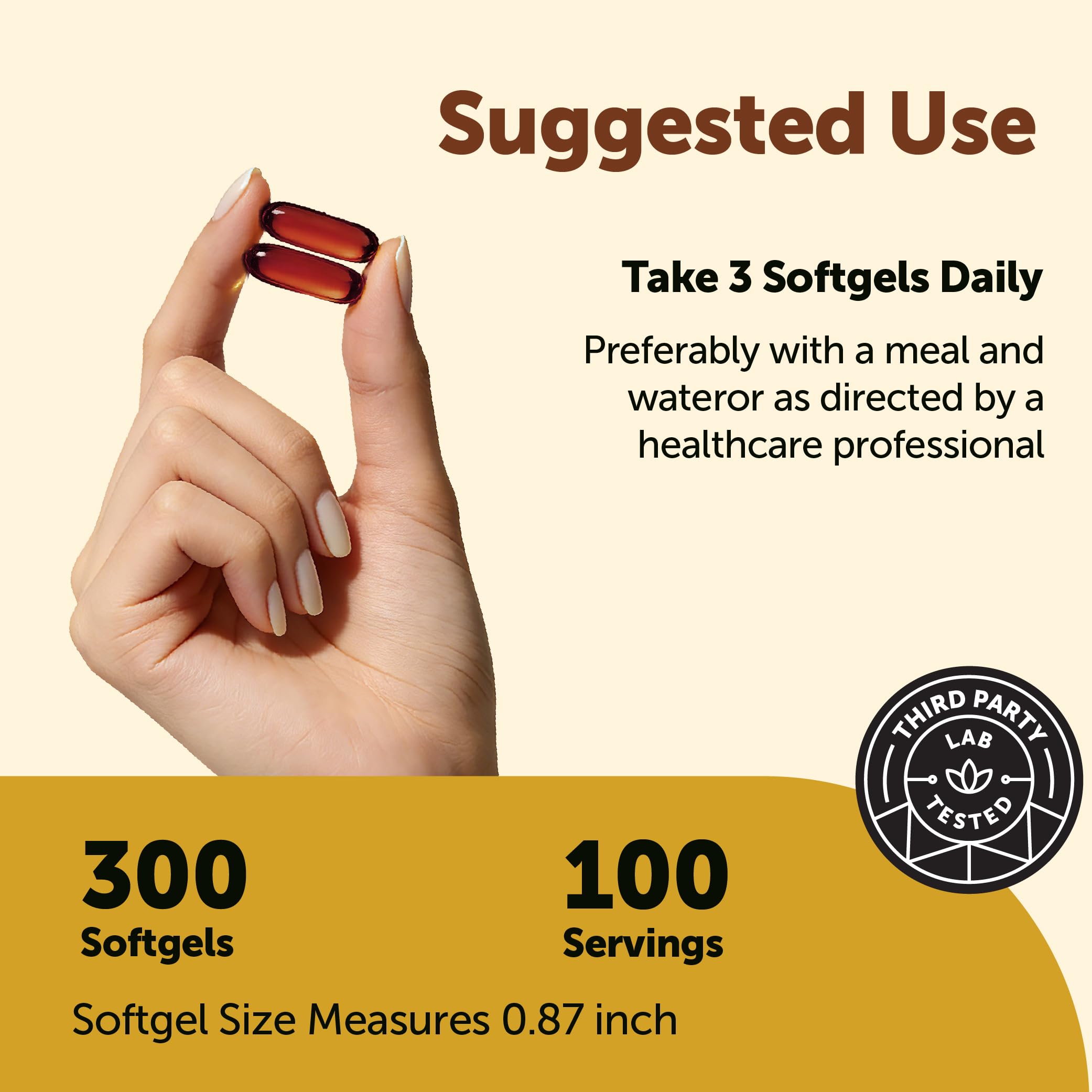 Micro Ingredients softgels pouring; smooth texture for daily intake.