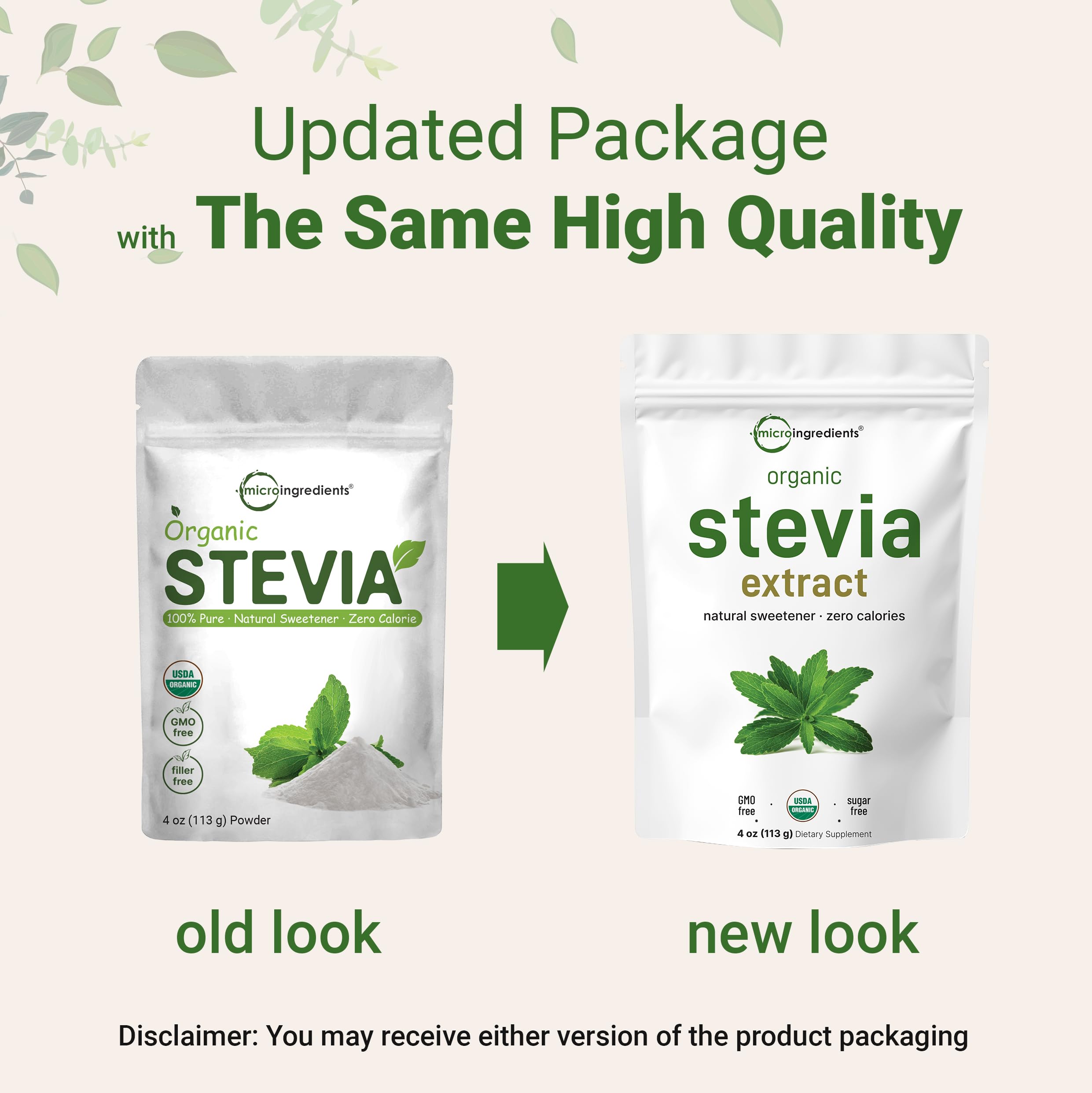 Micro Ingredients Stevia Powder Reb-A origin and clean label close-up.