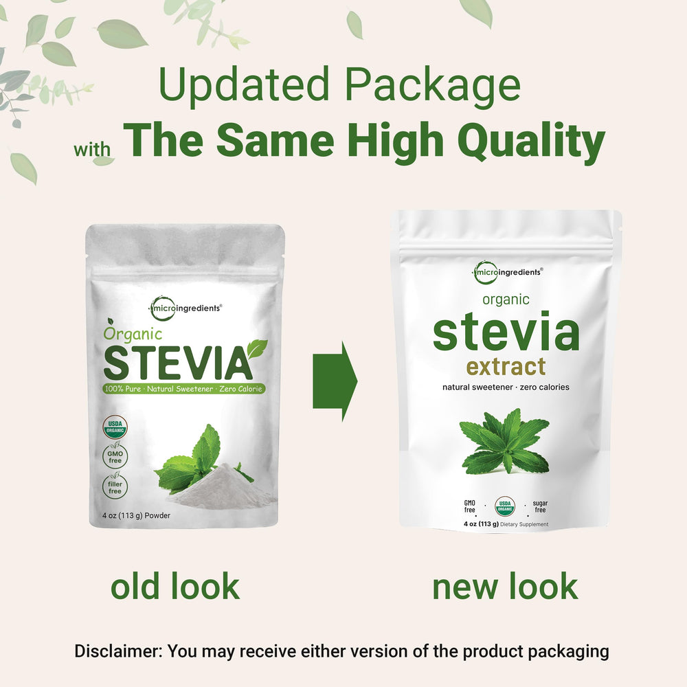 Micro Ingredients Stevia Powder Reb-A origin and clean label close-up.