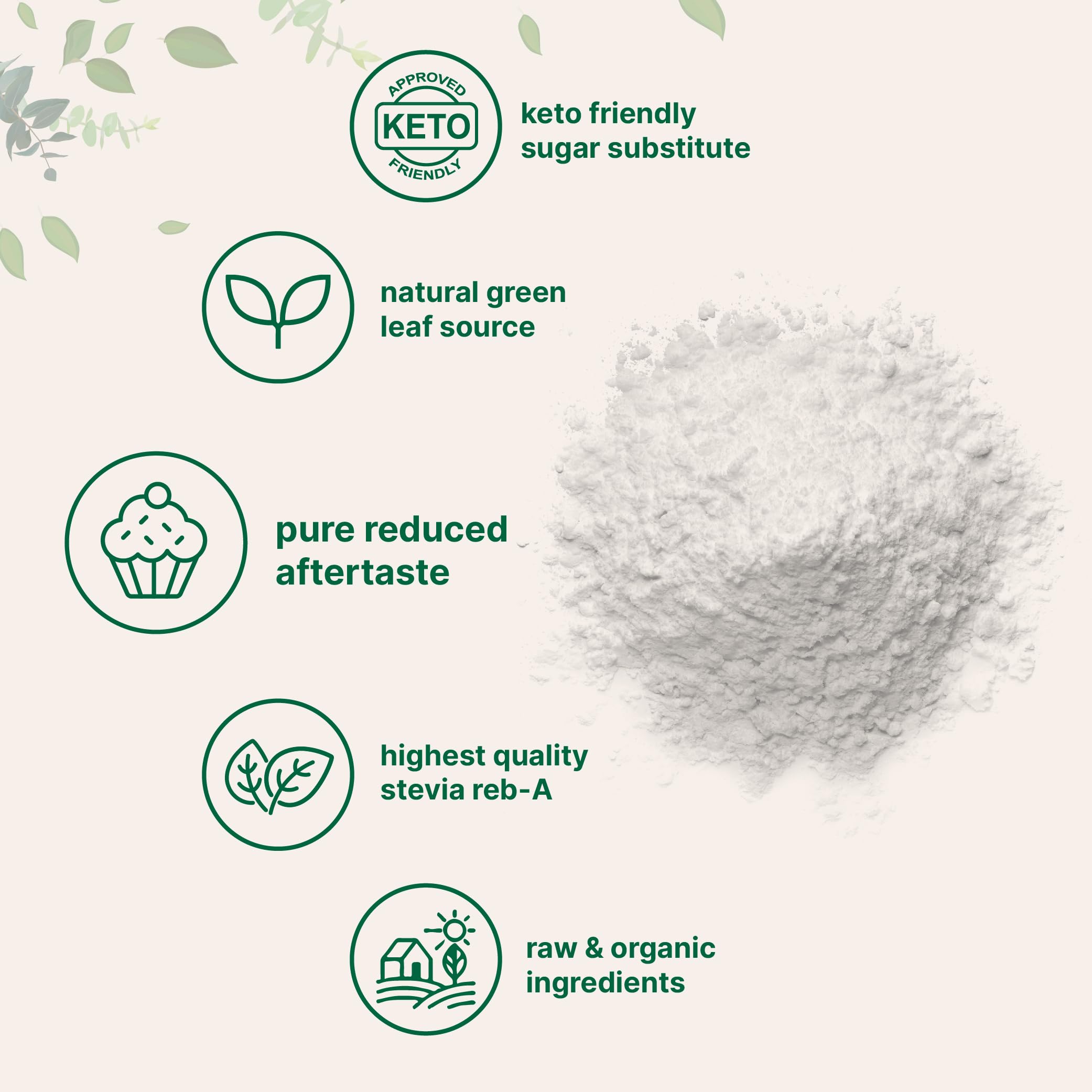 Micro Ingredients Stevia Powder dissolving in tea for natural sweetness.