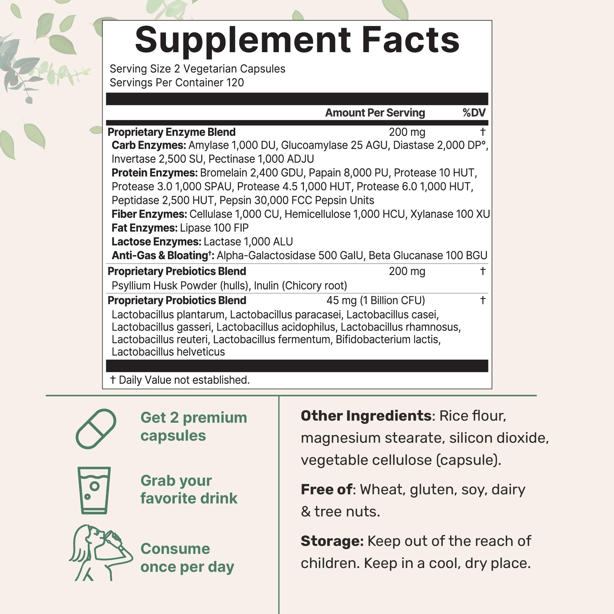 Micro Ingredients Super Enzymes capsules close-up for easy digestion