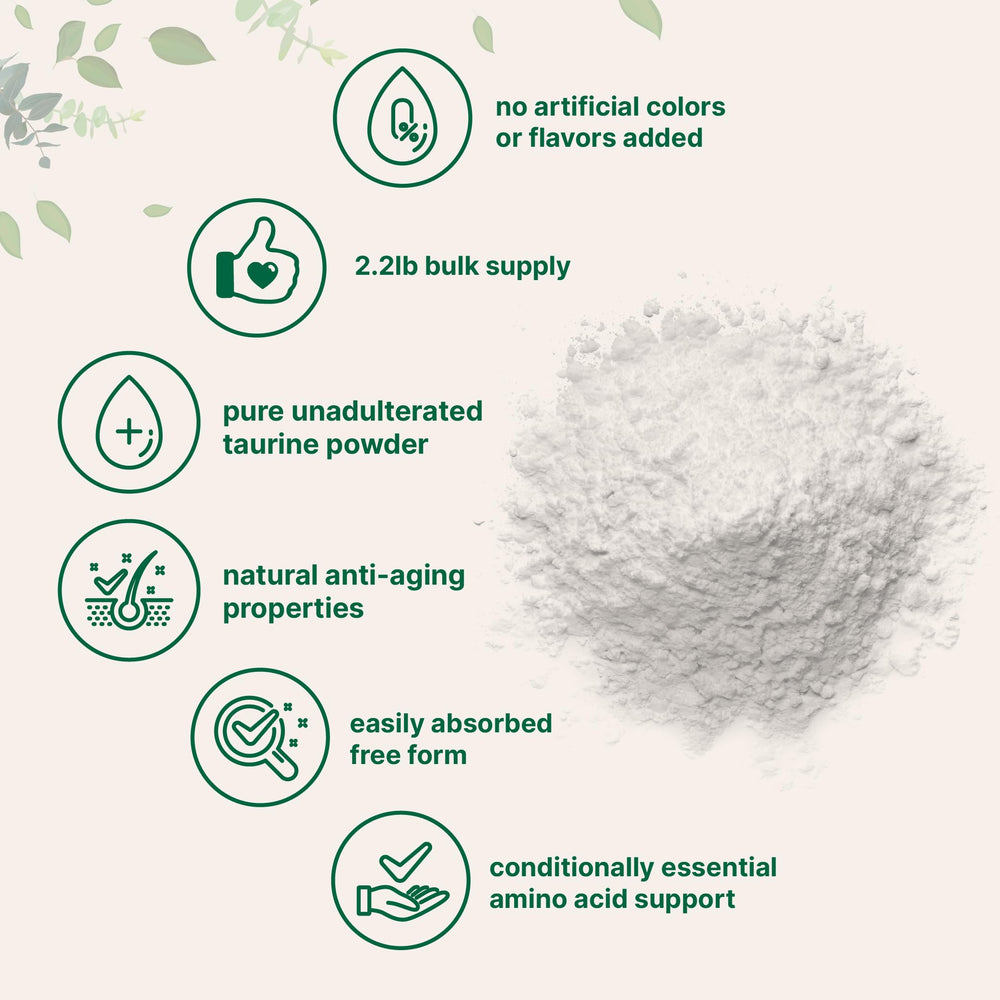 Closeup of Micro Ingredients taurine powder bottle and clear label