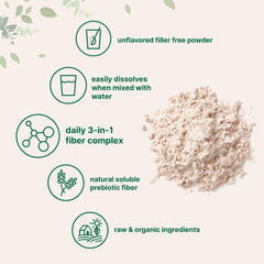 Micro Ingredients triple fiber powder blended into smoothie for fiber boost.