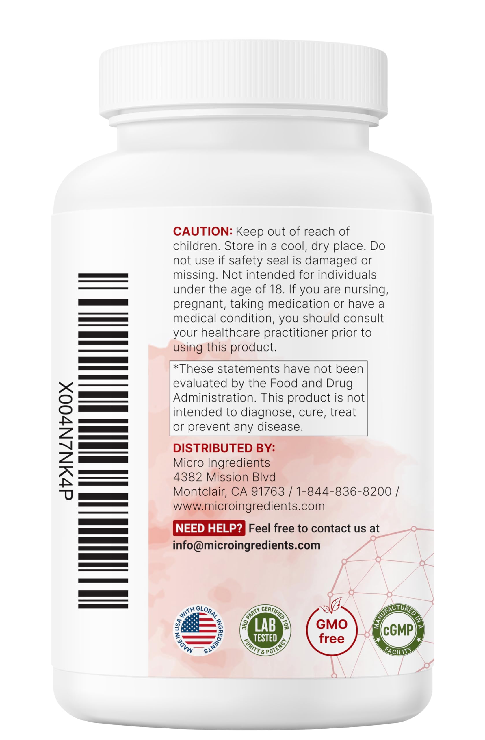 Micro Ingredients TUDCA visual highlights taurine, NAC, and glutathione components.