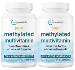 Micro Ingredients methylated multivitamin bottle showing 480 capsules for daily wellness support