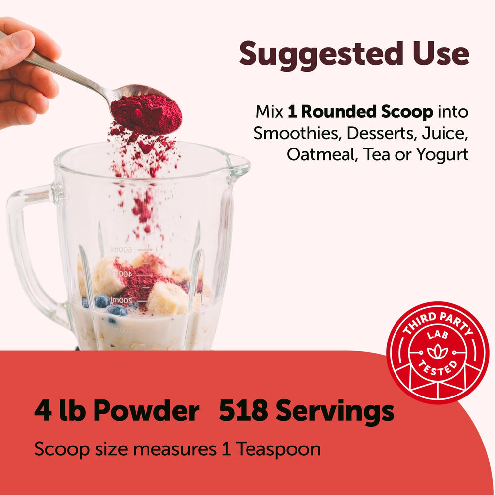 Micro Ingredients vegan non-GMO Beet Root Powder packaging for clean plant-based nutrition.