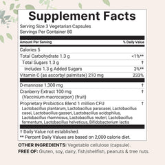 Close-up of vegetarian capsules highlighting 1,300 mg potency for daily use