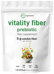 Micro Ingredients Vitality Fiber powder bottle for daily digestive support