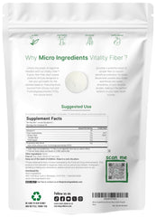 Micro Ingredients Vitality Fiber scoop measuring a 5 g serving