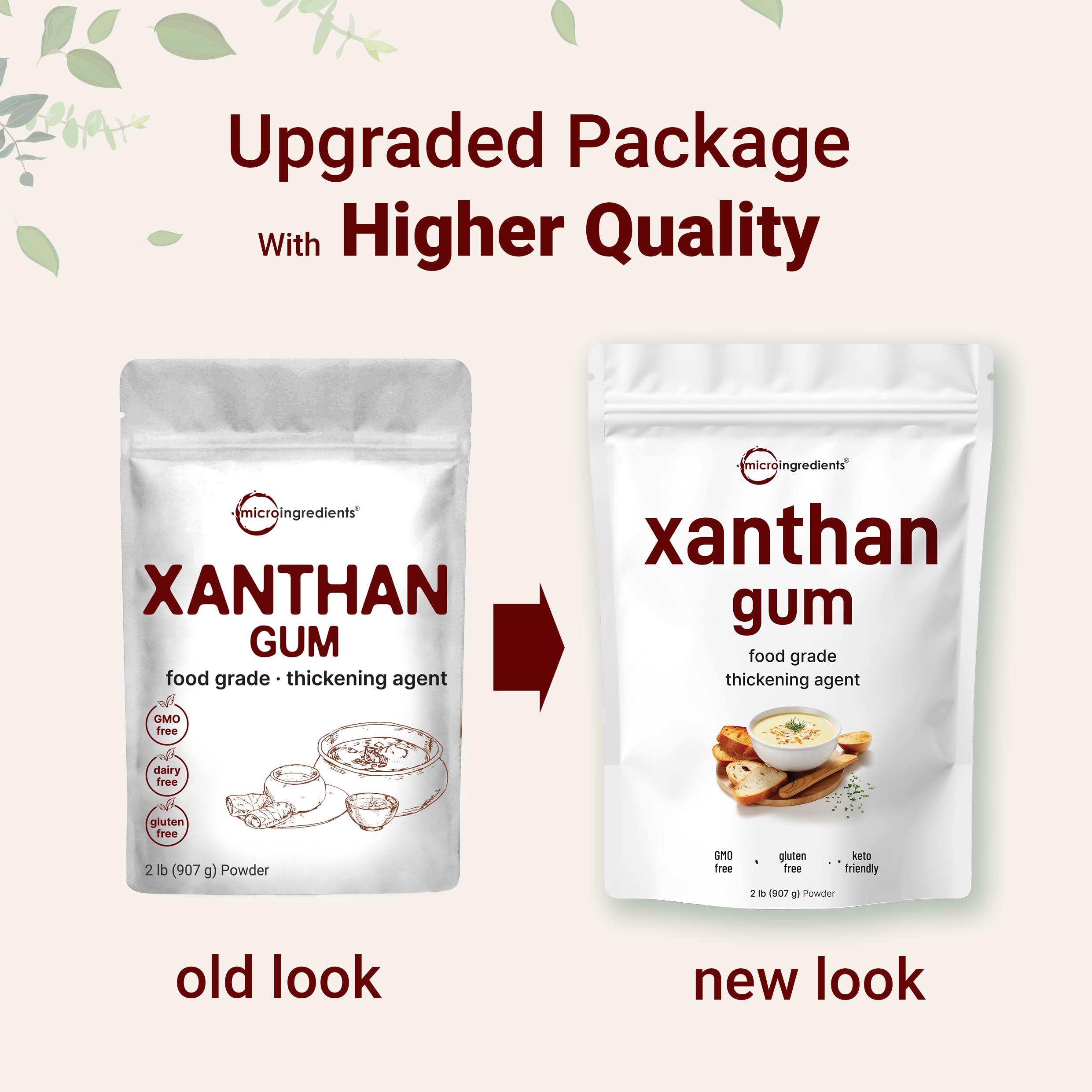 Micro Ingredients Xanthan Gum Powder pours smoothly for quick thickening in recipes.