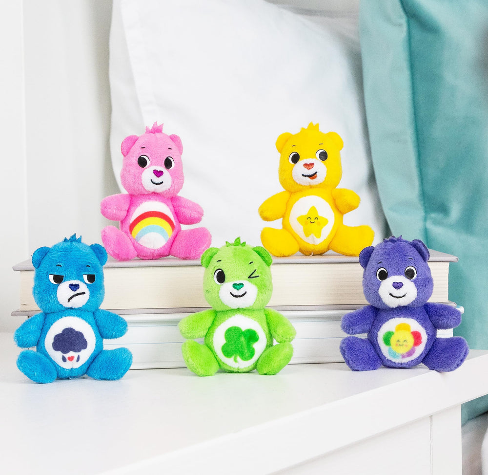 Micro Teenies Care Bears treasure box packaging showcasing the mini collection.