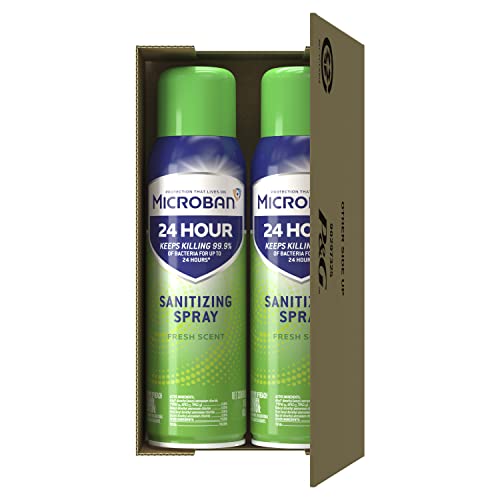 Fresh scent Microban spray after deodorizing a room.