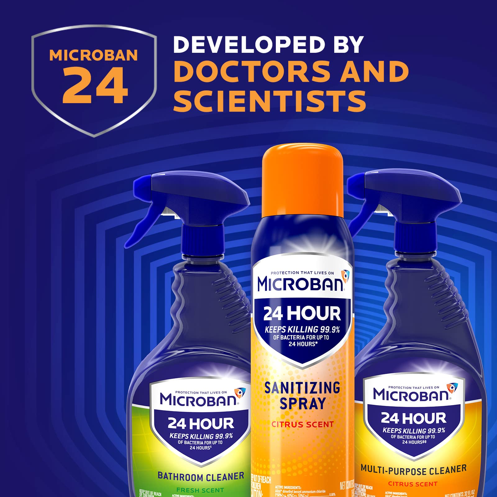 Microban sanitizing spray used on kids' toys for safe play areas