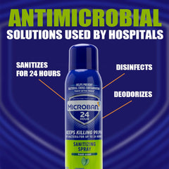 Microban spot sanitizing spray on soft fabrics like couches