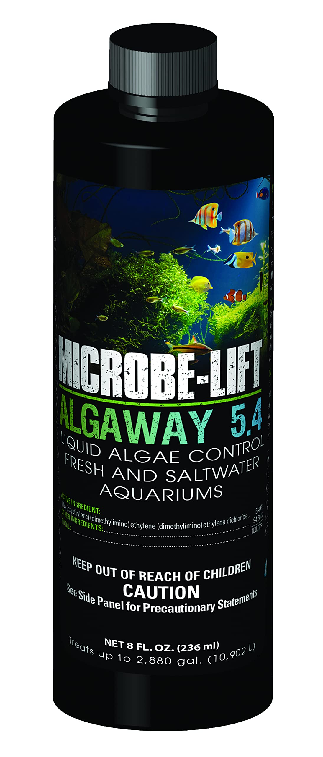 MICROBE-LIFT Algaway 5.4 bottle pours to target green water for clearer aquariums.