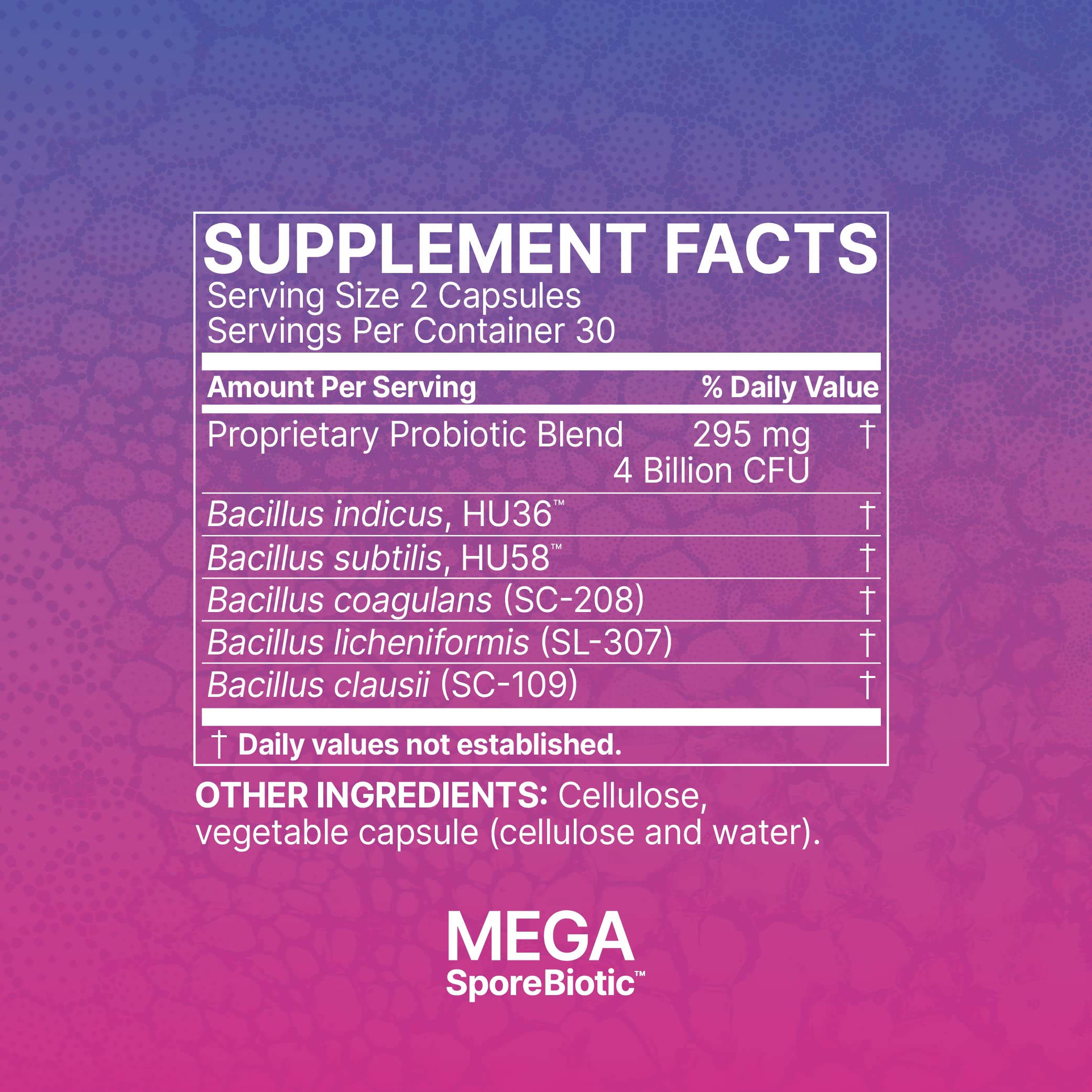 Family-friendly MegaSporeBiotic bottle suggesting suitability for all ages.