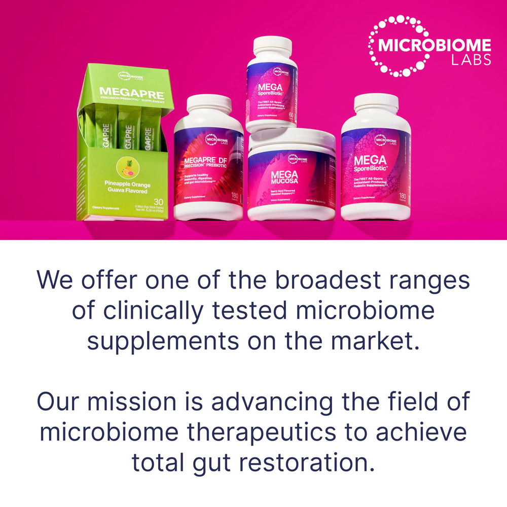 Back label highlights no refrigeration requirement for MegaSporeBiotic.