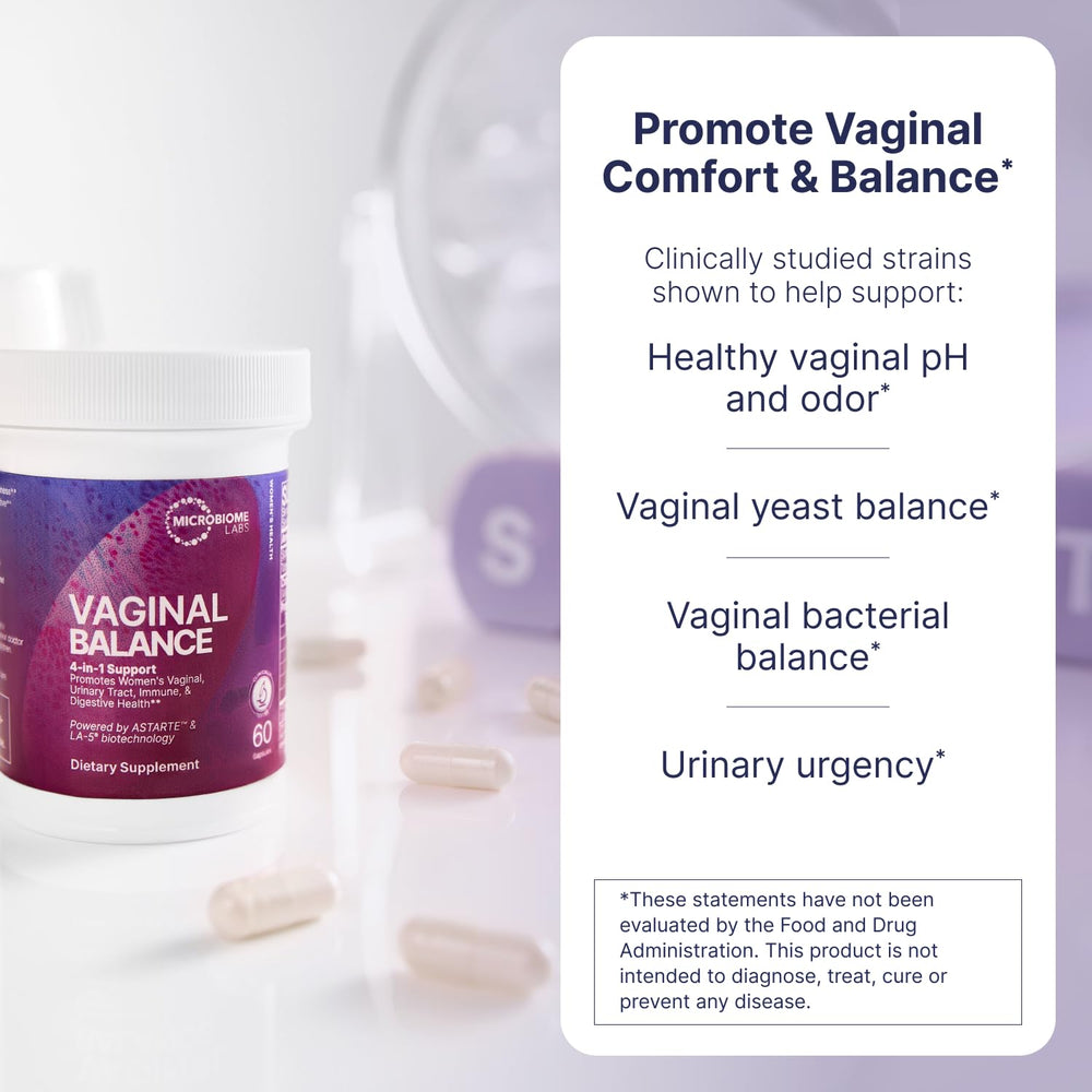 Vaginal Balance capsules offer discreet, convenient use for pH balance and comfort.