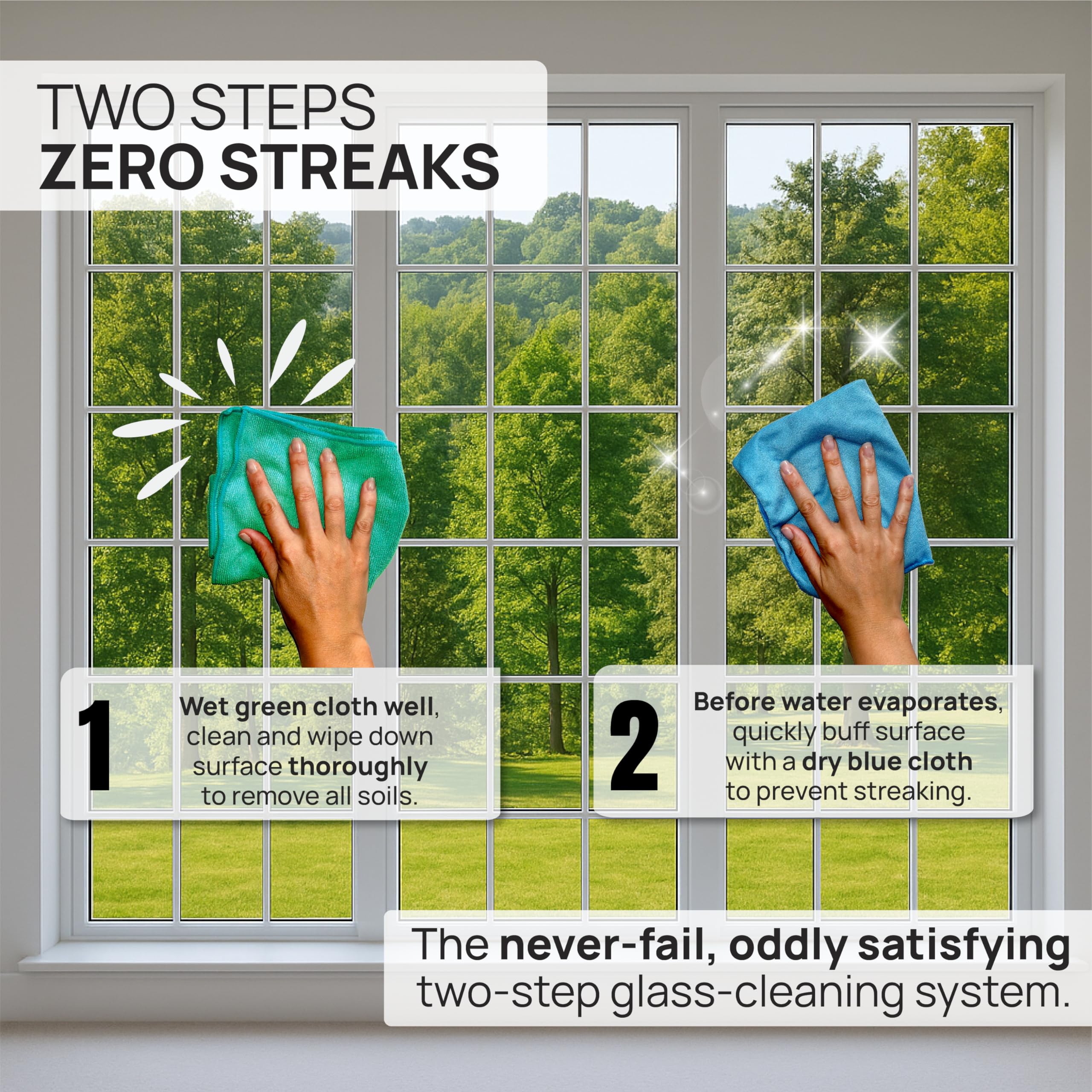 Claro glass and mirror cleaning in action for multi-surface use.