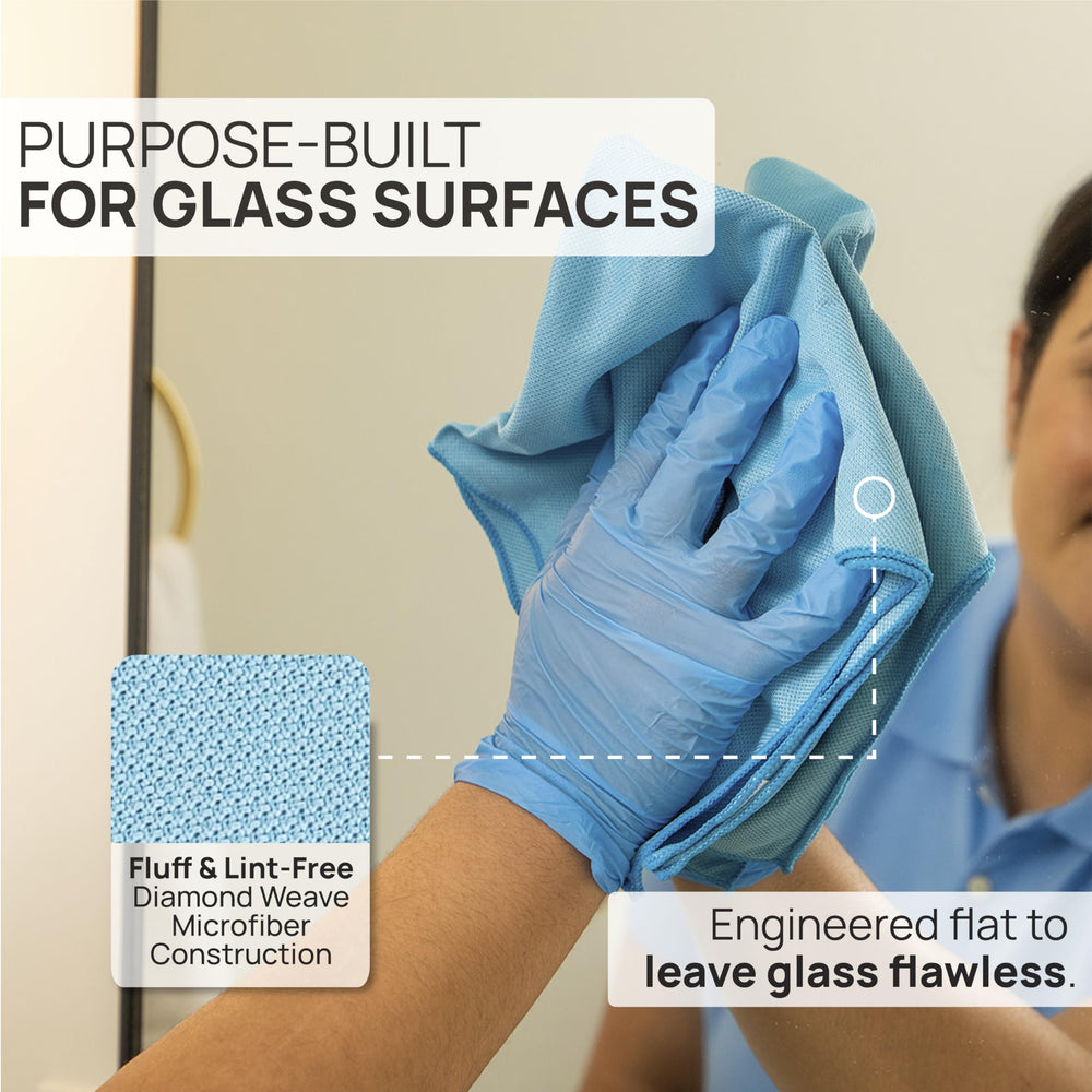 Claro premium microfiber fabric closeup highlights tight weave and scratch-free polishing.
