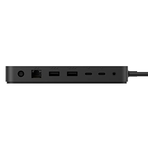 Microsoft Surface Thunderbolt 4 Dock fast charging capability powers a laptop.