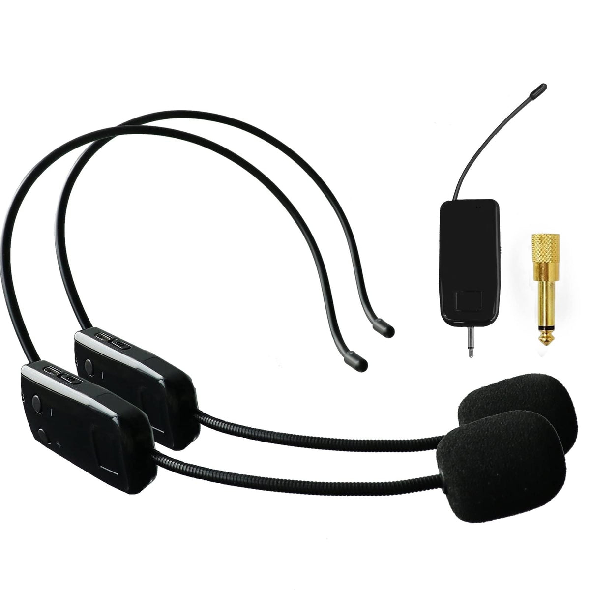 MICVISTA two-person wireless transmitter and receiver setup for clear speeches.
