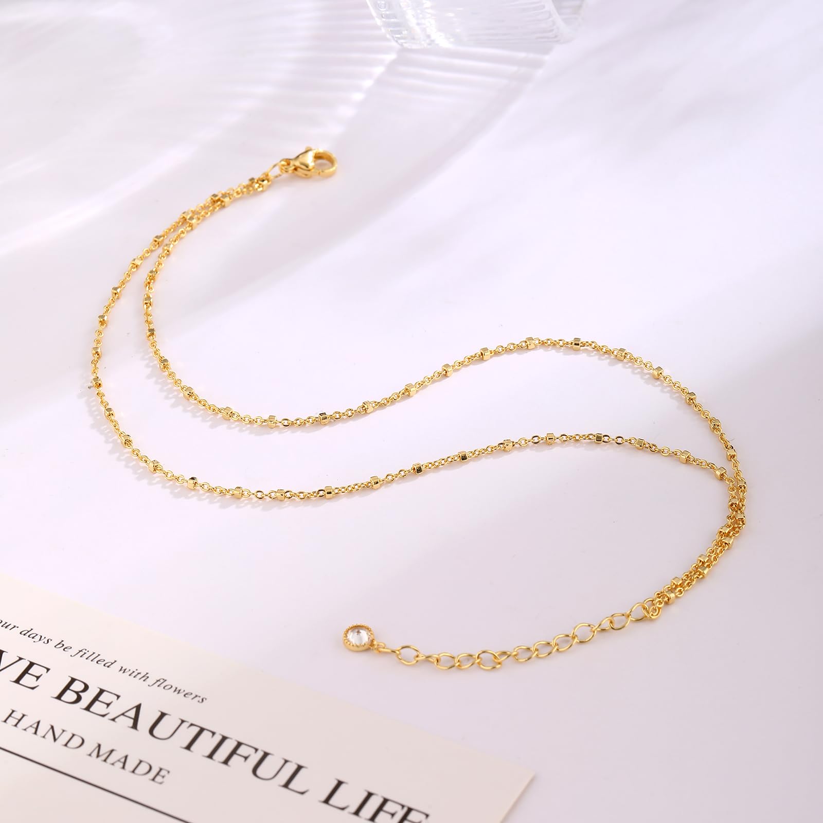 Mideeo waterproof and anti-tarnish anklet designed for daily wear.