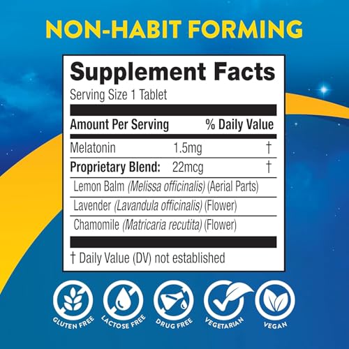 MidNite Back To Sleep quick-melt tablets layout emphasizes cherry flavor and dose.