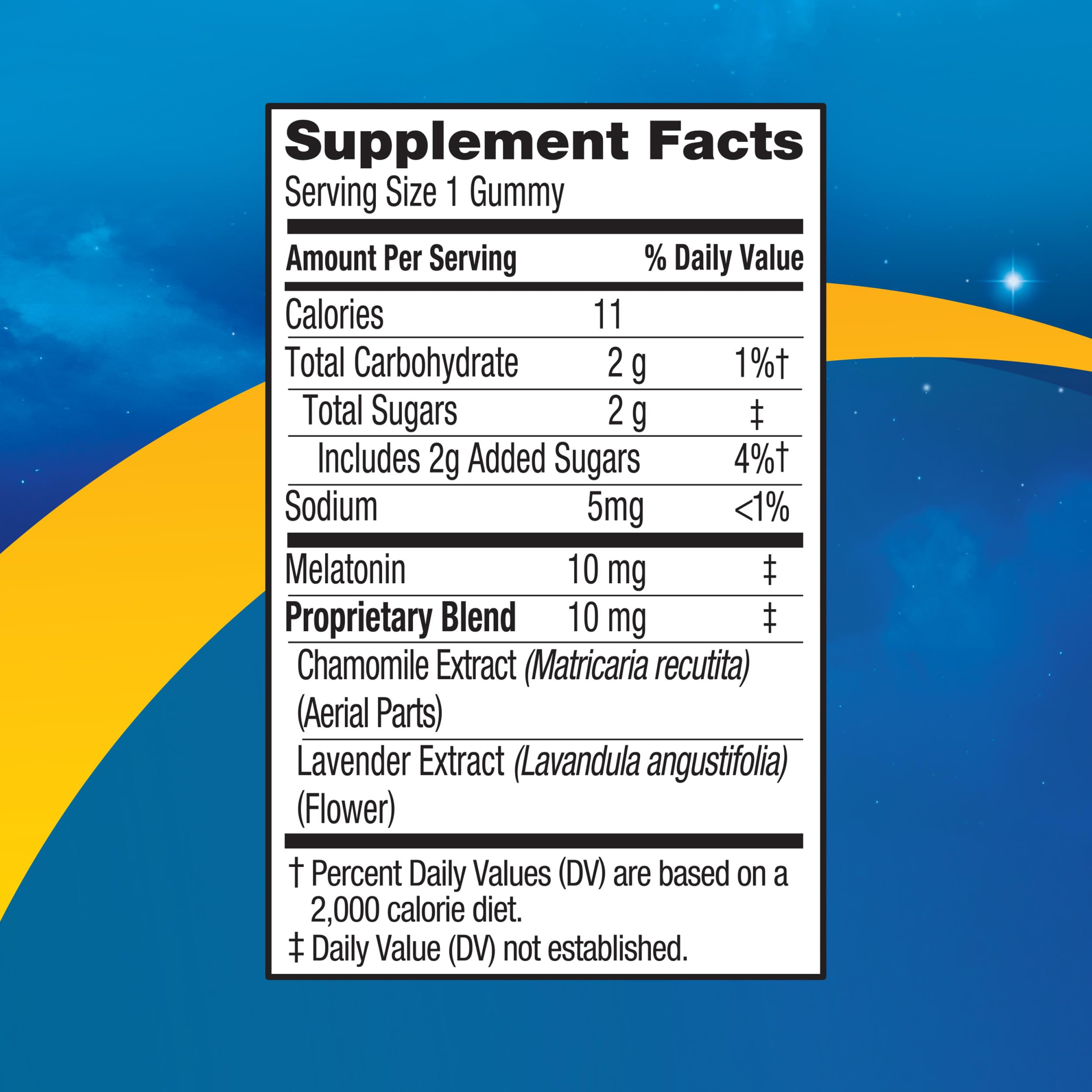 Front packaging of MidNite Deep Sleep shows vegetarian-friendly gummies.