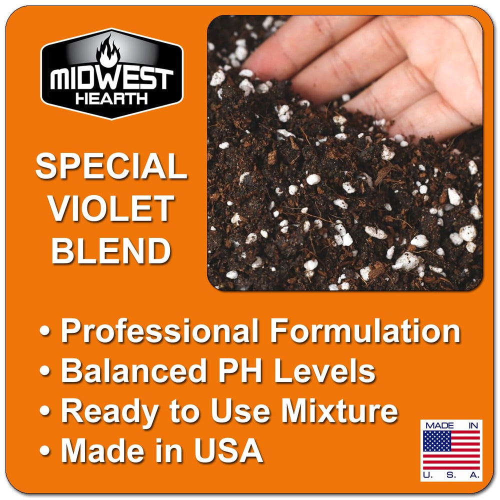 Midwest Hearth African Violet soil mix ready-to-use formulation for quick planting