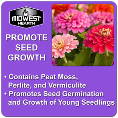 Midwest Hearth soil mix closeup shows airy aeration for roots